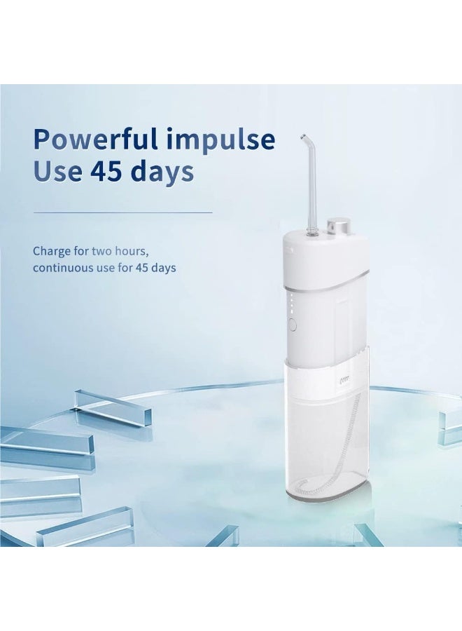 SYOSI Portable Water Flosser, Travel Size Picks for Teeth Cleaning Cordless, Dental Flosser Teeth Cleaner with 7 Jet Tips, Braces Kit, Dental Care, Telescopic Tank, 3 Modes IPX7 Waterproof - Image 5