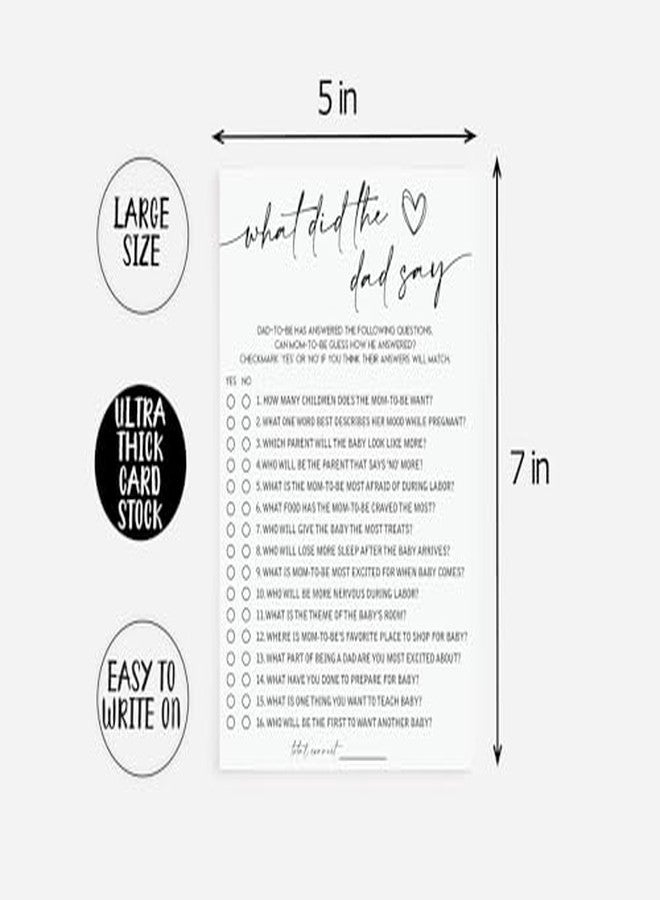 All-Ewired-Up All Ewired Up 50 Baby Shower What Did the Dad Say Game (50-Cards) Fun Baby Shower Game Activity, Gender Neutral Boy or Girl, Co-Ed, Minimalist - Image 3