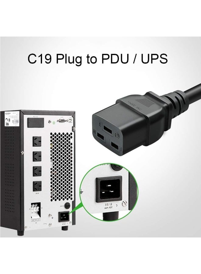 Salab Heavy Duty C19 to UK 3 Pin Server UPS Power Cord Cable – 14 AWG, 250V 16A, Full Copper Core, Available in 1.5M (1.5 METERS) - Image 4