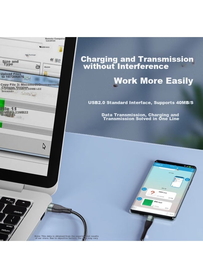 كوولايف Koolife Dual Type-c كابل بيانات، Pd60w كابل شحن فائق السرعة، Ctoc، مناسب لـ Ipad Pro، Apple 16/15 Macbook، Huawei، Honor أجهزة الكمبيوتر المحمولة، Switch، هواتف Xiaomi - Image 5