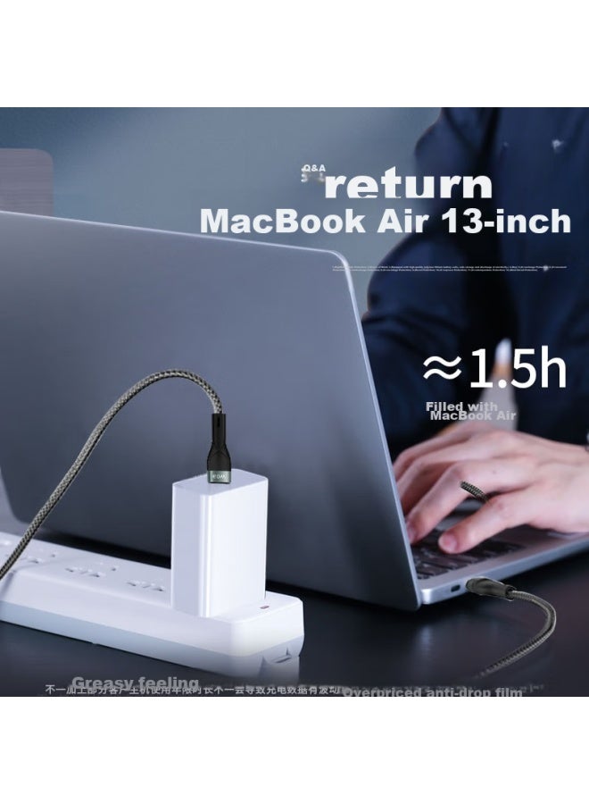 كوولايف Koolife Dual Type-c كابل بيانات، Pd60w كابل شحن فائق السرعة، Ctoc، مناسب لـ Ipad Pro، Apple 16/15 Macbook، Huawei، Honor أجهزة الكمبيوتر المحمولة، Switch، هواتف Xiaomi - Image 2