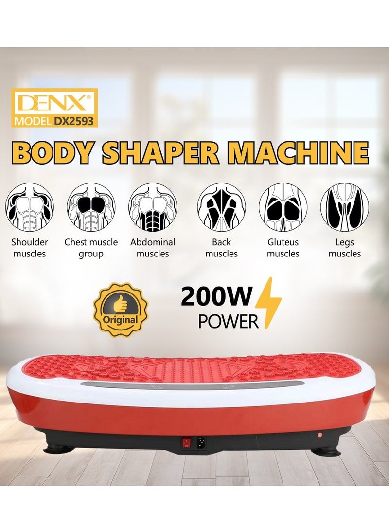 Denx Vibration Plate Exercise Machine - Whole Body Workout Vibration Fitness Platform w/ Loop Bands - Home Training Equipment for Weight Loss & Toning - Image 3