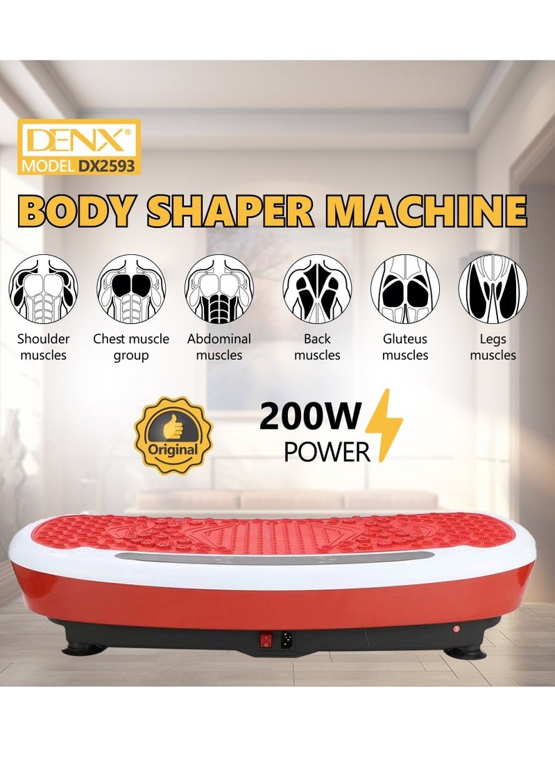Denx Vibration Plate Exercise Machine - Whole Body Workout Vibration Fitness Platform w/ Loop Bands - Home Training Equipment for Weight Loss & Toning - Image 5