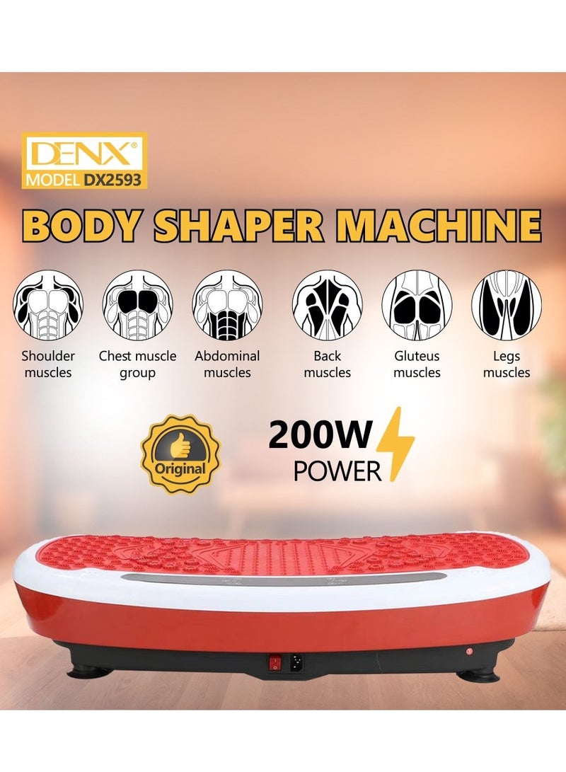 Denx Vibration Plate Exercise Machine - Whole Body Workout Vibration Fitness Platform w/ Loop Bands - Home Training Equipment for Weight Loss & Toning - Image 4
