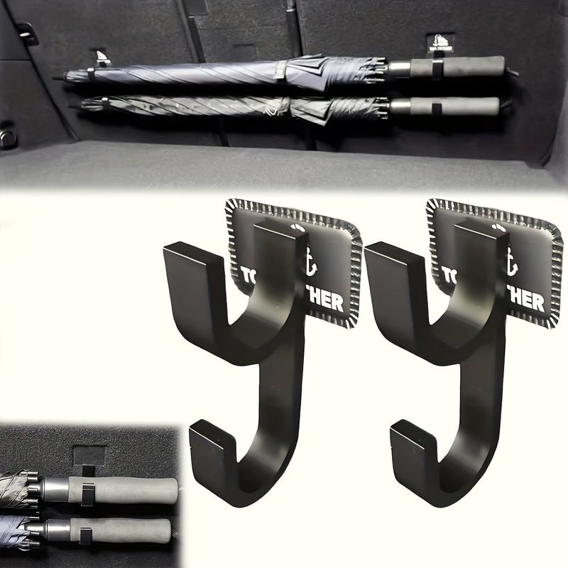 Universal Trunk Umbrella Hook Black Easy Install Space Saving For Cars - Image 5