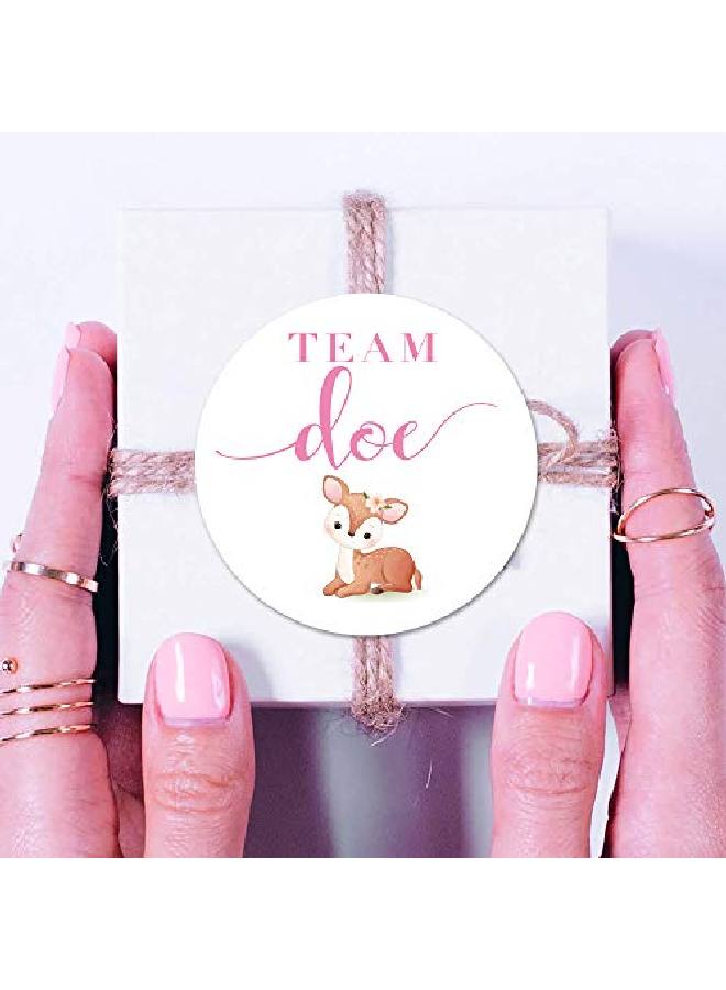 MAGJUCHE Deer Gender Reveal Stickers 2Inch 40 Team Doe Team Buck Baby Shower Party Sticker Labels Favor Decorations - Image 2