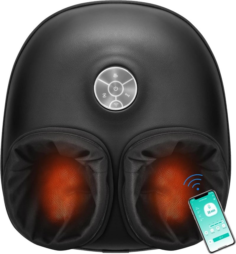 Medcursor Foot Massager with Heat Shiatsu Deep Kneading Machine Multi Air Compression Intensity Smart APP Mobile Remote Control and Foot Massage Relax for Home and Office Use Gifts for Women Mom - Image 1