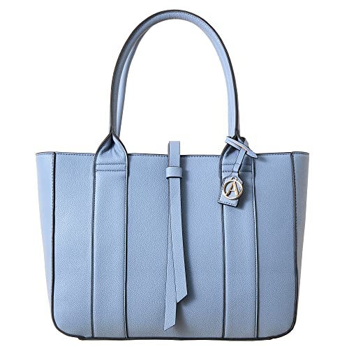 Accessorize London Women's Blue Faux Leather Multi Function Workbag| Spacious Compartment| Latest| Fit for Office Bag, College, Travel Use. - Image 1