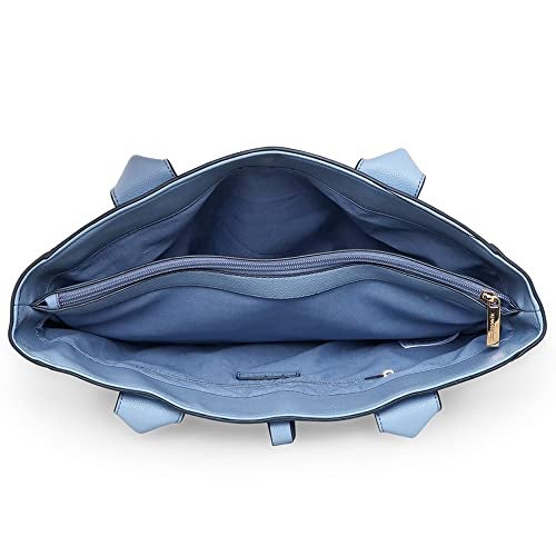 Accessorize London Women's Blue Faux Leather Multi Function Workbag| Spacious Compartment| Latest| Fit for Office Bag, College, Travel Use. - Image 3