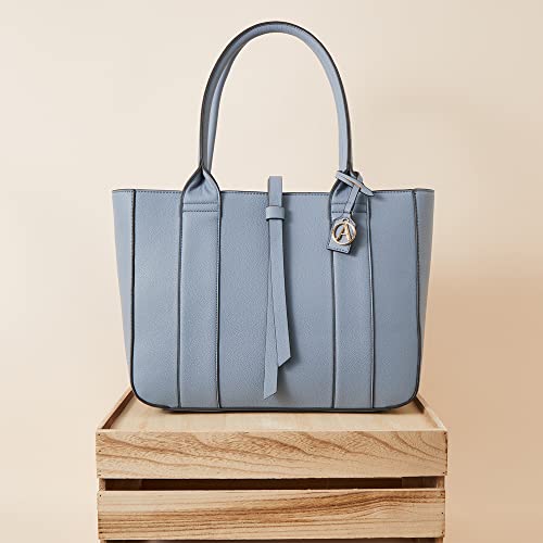 Accessorize London Women's Blue Faux Leather Multi Function Workbag| Spacious Compartment| Latest| Fit for Office Bag, College, Travel Use. - Image 5