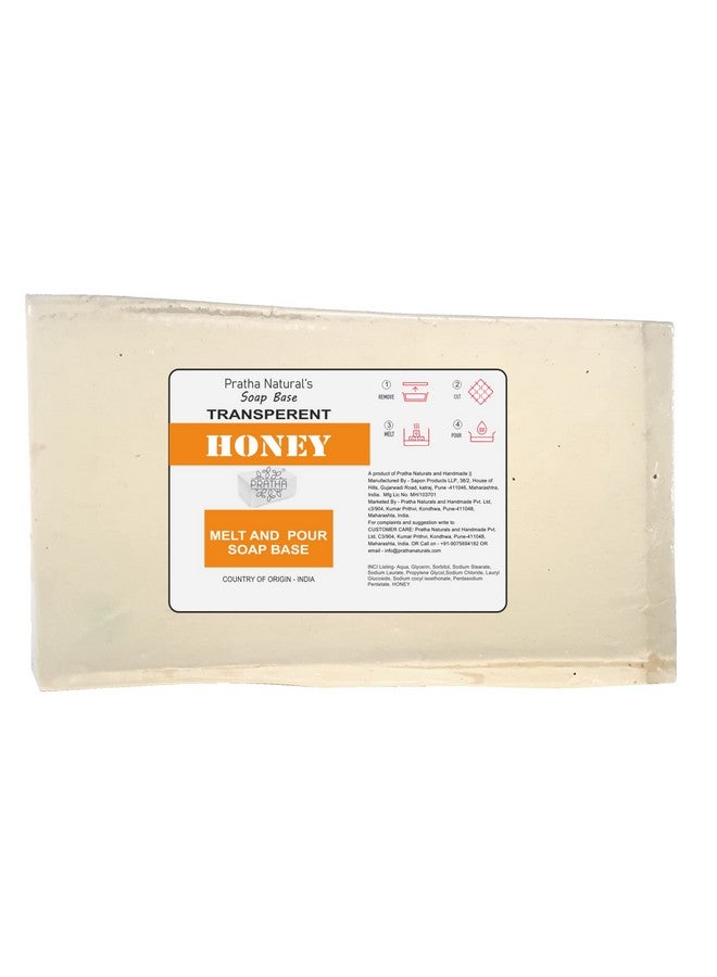 Pratha Naturals ULTRA CLEAR HONEY Melt and Pour soap base | Glycerin Soap Base Pure and Natural - No Paraben, SLS, Tallow. (1 kg) - Image 2