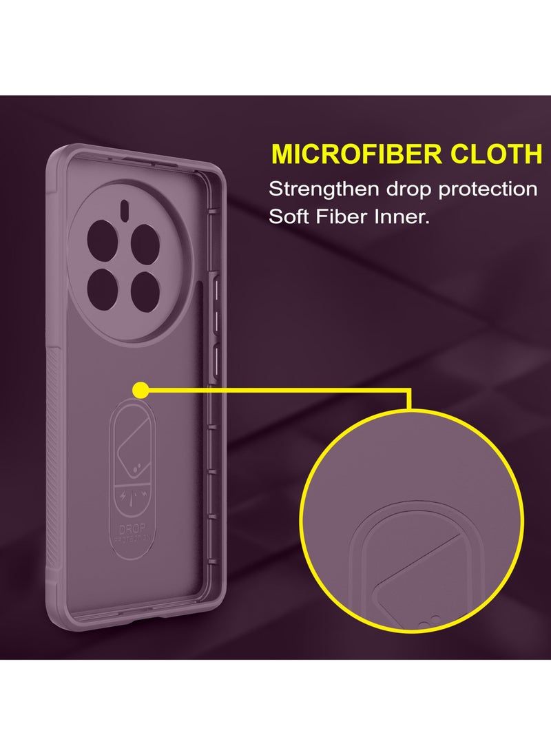 Premium Protection Back Silicone Case Compatible with Realme 12 Pro 5G/Realme 12 Pro Plus 5G/Realme P1 Pro 5G Magic Shield Shockproof Case with Camera Protection (Lavender)