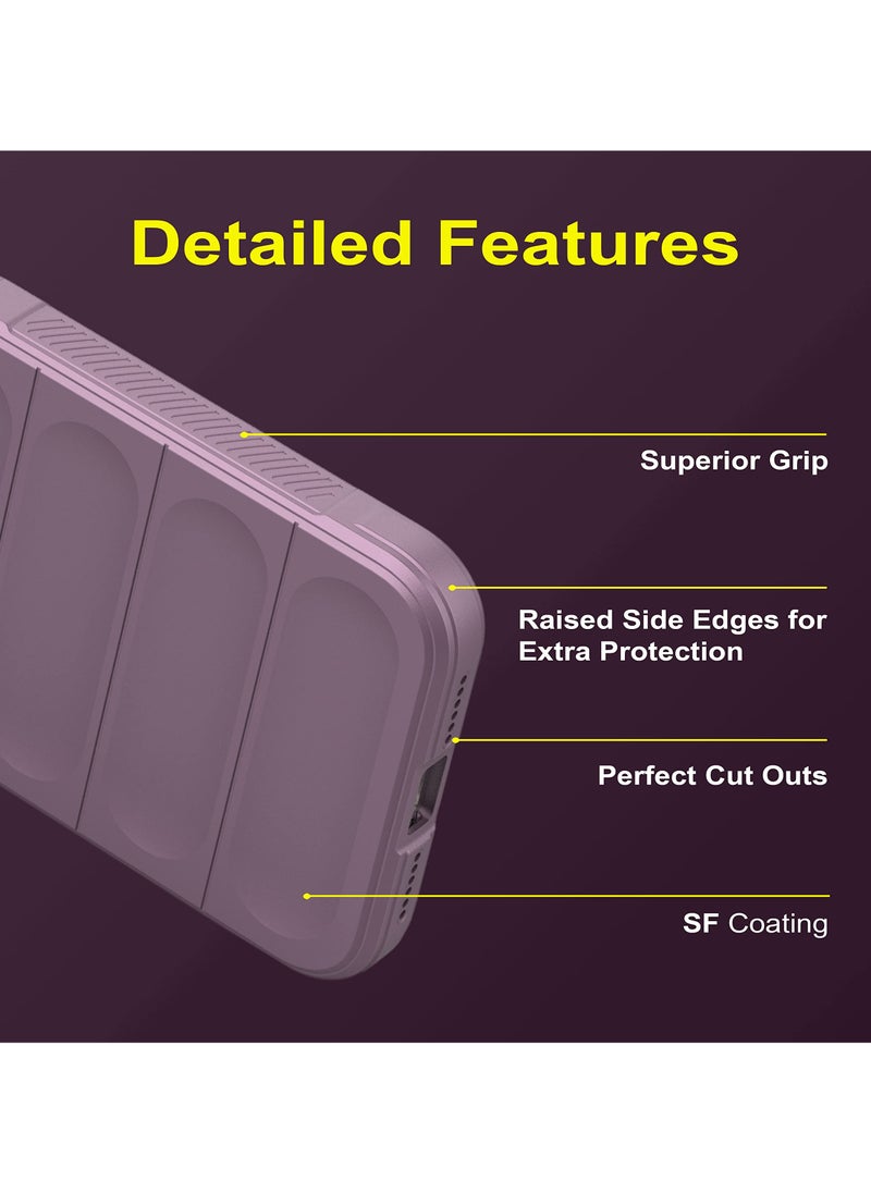 Premium Protection Back Silicone Case Compatible with Realme 12 Pro 5G/Realme 12 Pro Plus 5G/Realme P1 Pro 5G Magic Shield Shockproof Case with Camera Protection (Lavender)
