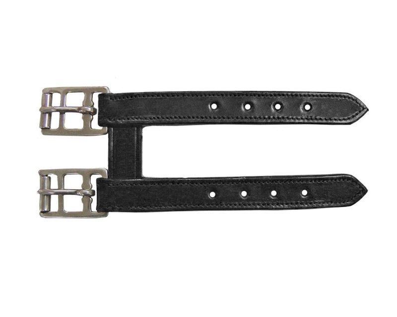 Paris Tack English Leather Elastic Girth Extender with Stainless Steel Buckles and Double Layer Elastic. 1 Year Warranty. - Image 2