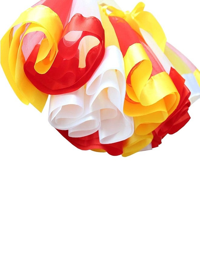 HIBA Rainbow Tutu Skirt for phtoshoot Combination of red White and Yellow for Baby Girl 2 Years -3 Years - Image 4