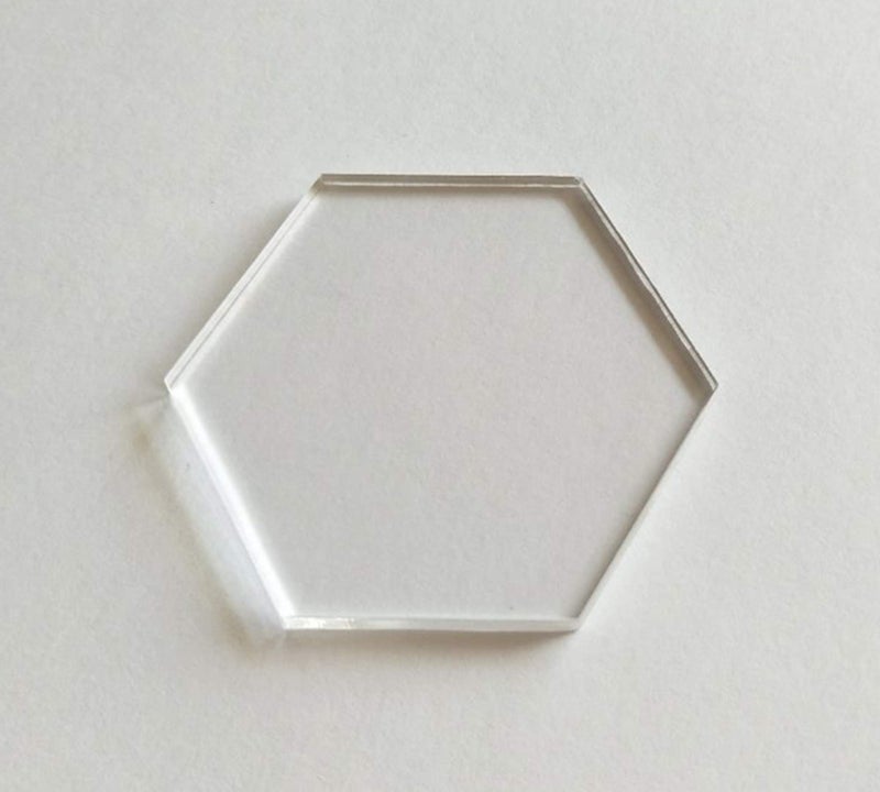 YongPan Acrylic Blanks Hexagon Clear Tag Acrylic Coaster Hexagon Place Card Names Wedding Signs for Wedding DIY Crafts Making and Home Decoration Clear 2
