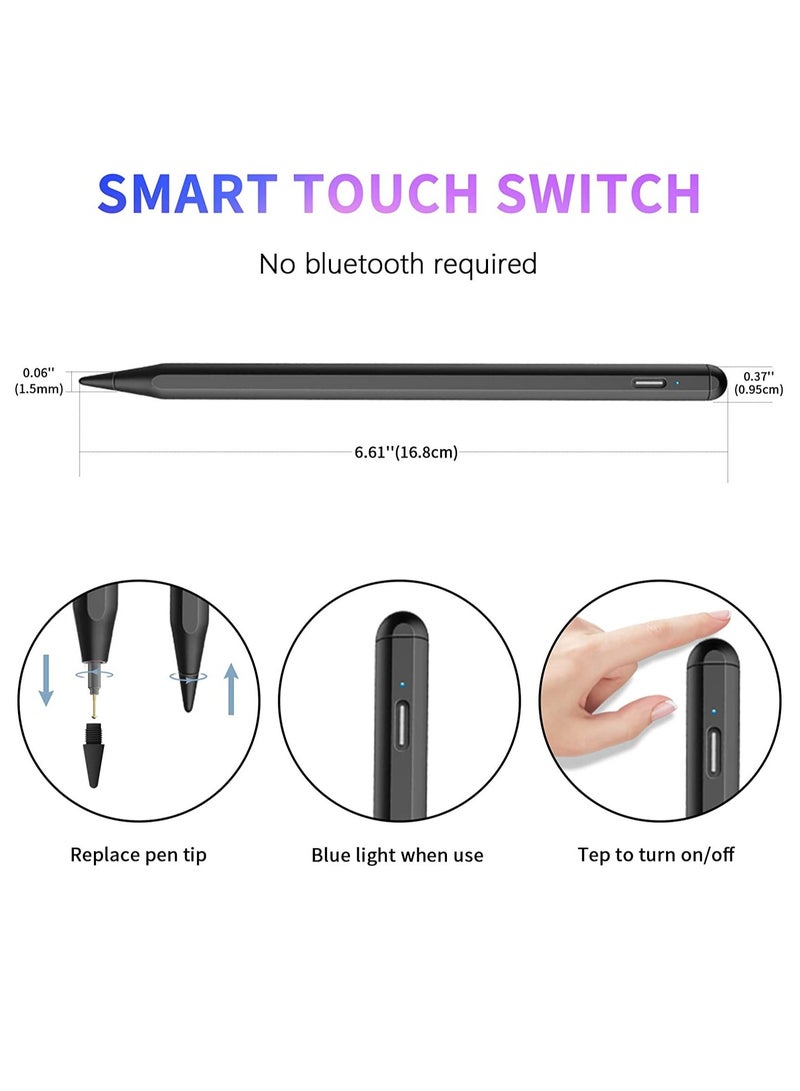 ELTRAZONE Stylus Pen for iPad 10th/9th/8th generation with Palm Rejection, Pencil for iPad Compatible with iPad Pro 11/iPad Pro 12.9/iPad 6th/7th/8th/9th/10th/iPad Mini 5th/6th/iPad Air 3rd/4th/5th - Image 2