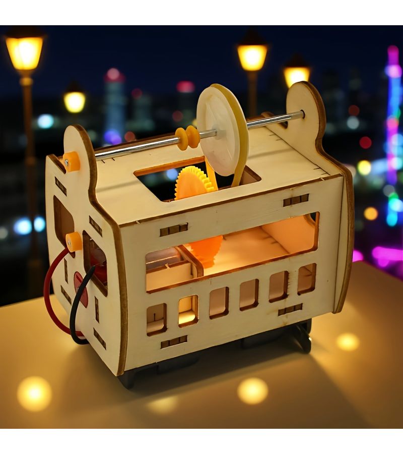 Sightseeing Car Cable Car Model Science Kit For Kids Student Project Learning Toy - Image 2