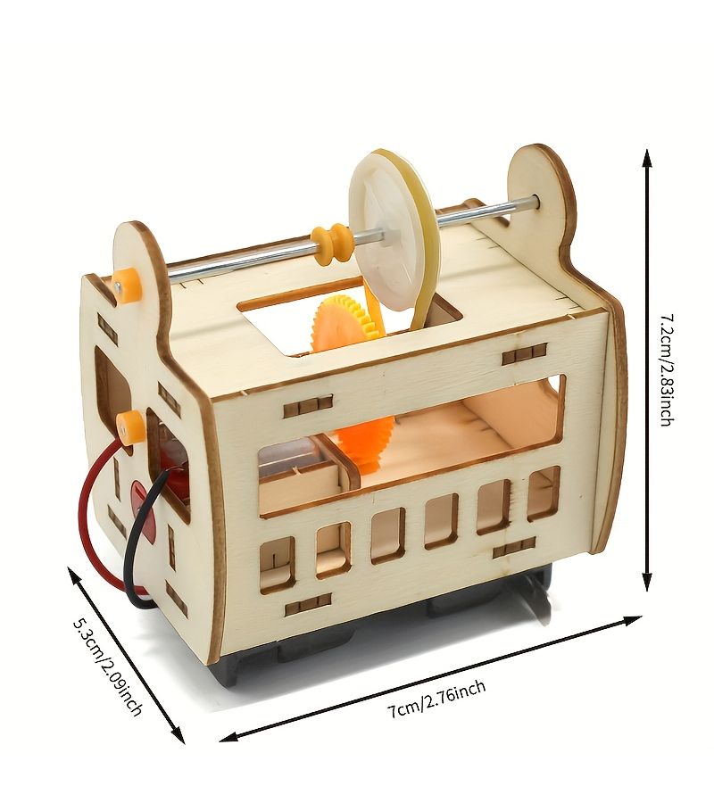 Sightseeing Car Cable Car Model Science Kit For Kids Student Project Learning Toy - Image 3