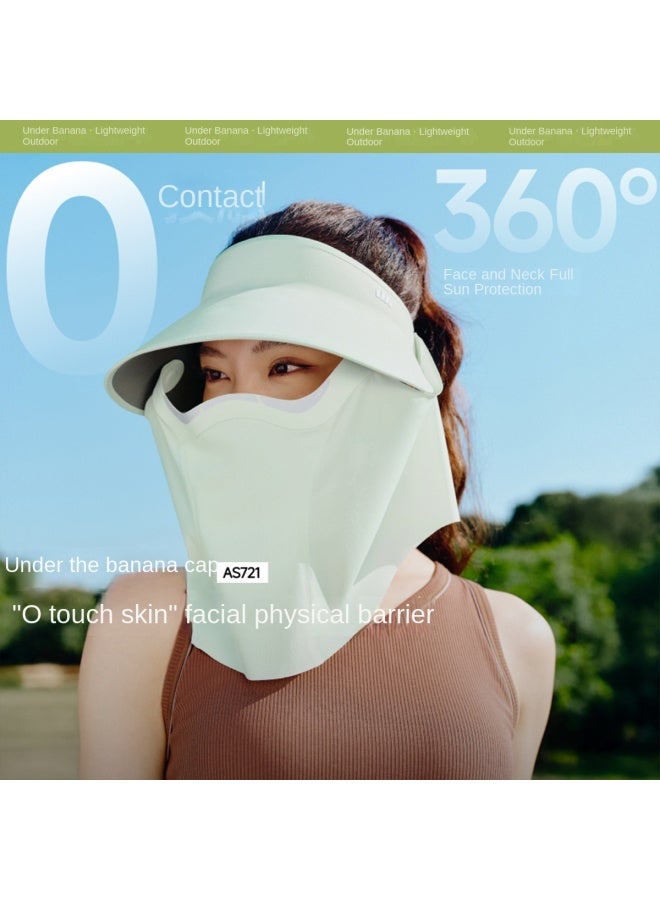 non Makeup Transfer】spring Summer Women's Full Protection Brimless Sun Hat With Detachable Magnetic Breathable Sun Visor - Image 3