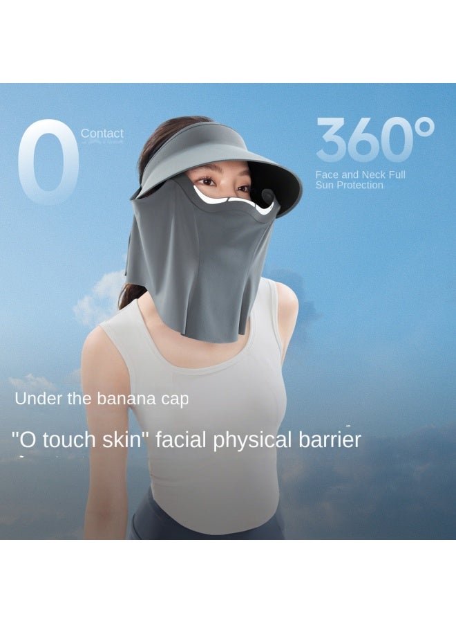 non Makeup Transfer】spring Summer Women's Full Protection Brimless Sun Hat With Detachable Magnetic Breathable Sun Visor - Image 2