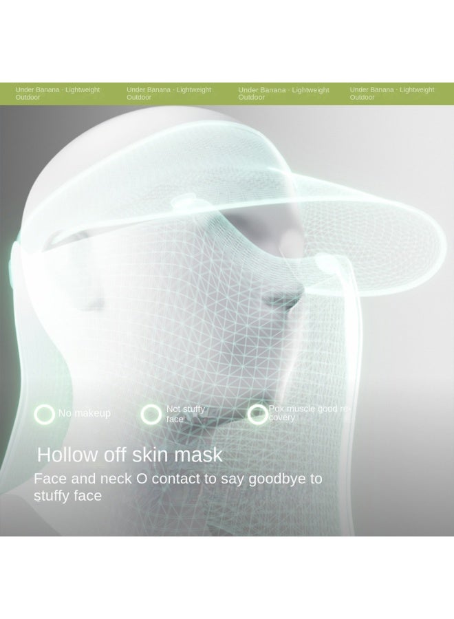 non Makeup Transfer】spring Summer Women's Full Protection Brimless Sun Hat With Detachable Magnetic Breathable Sun Visor - Image 4