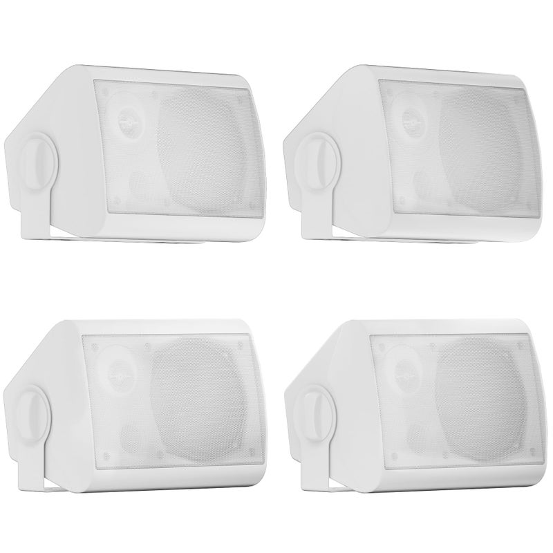 Herdio 525 Inches 600 Watts Passive Indoor Outdoor Speakers Wired WaterproofWall Mount Speakers with Loud Volume Suitable for PatioGarden Home Theater - Image 2
