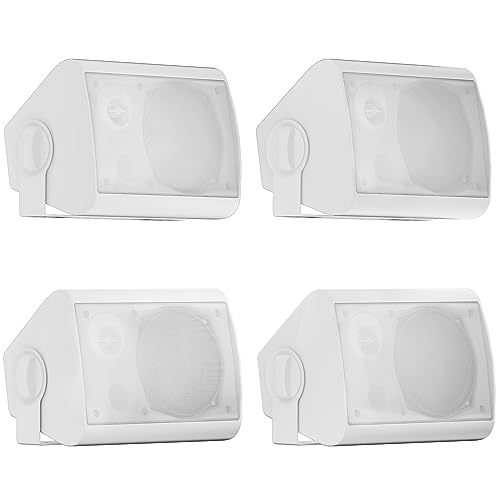 Herdio 525 Inches 600 Watts Passive Indoor Outdoor Speakers Wired WaterproofWall Mount Speakers with Loud Volume Suitable for PatioGarden Home Theater - Image 1