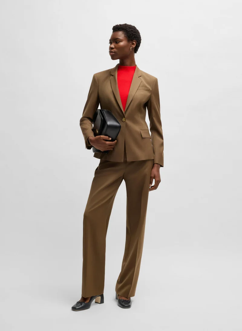 BOSS Heeled pumps in nappa leather with Double B monogram