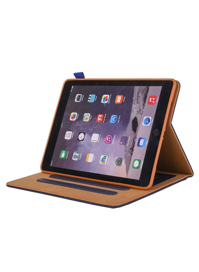 NIBEMINENT Business Style Horizontal Flip Leather Case With Holder/Card Slot/Photo Frame And Wallet For Apple iPad 10.2 inch Blue  - Image 3