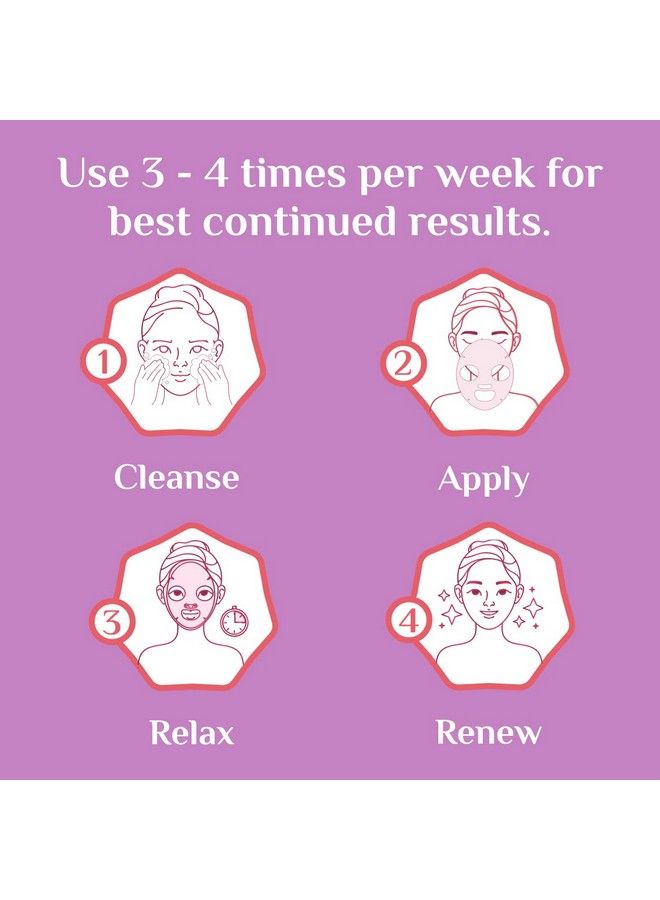 LuxaDerme Detox Bio Cellulose Face Sheet Mask With Antioxidants Acai Berry & Coq10 Serum. Reduces Toxins & Pollutants. Moisturize & Brighten. All Skin Types. 100% Fermented Coconut Jelly. (Pack Of 5)  - Image 5