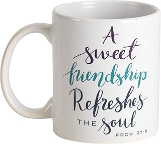 Dicksons Sweet Friendship Refreshes The Soul Plum Purple 11 ounce Ceramic Novelty Coffee Mug - Image 1