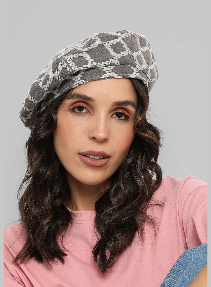 Haute Sauce Casual Printed Blended Fabric Beret Cap For Women
