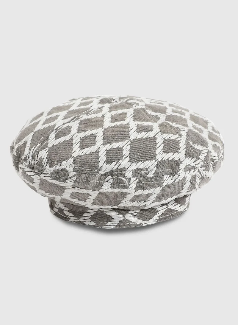 Haute Sauce Casual Printed Blended Fabric Beret Cap For Women