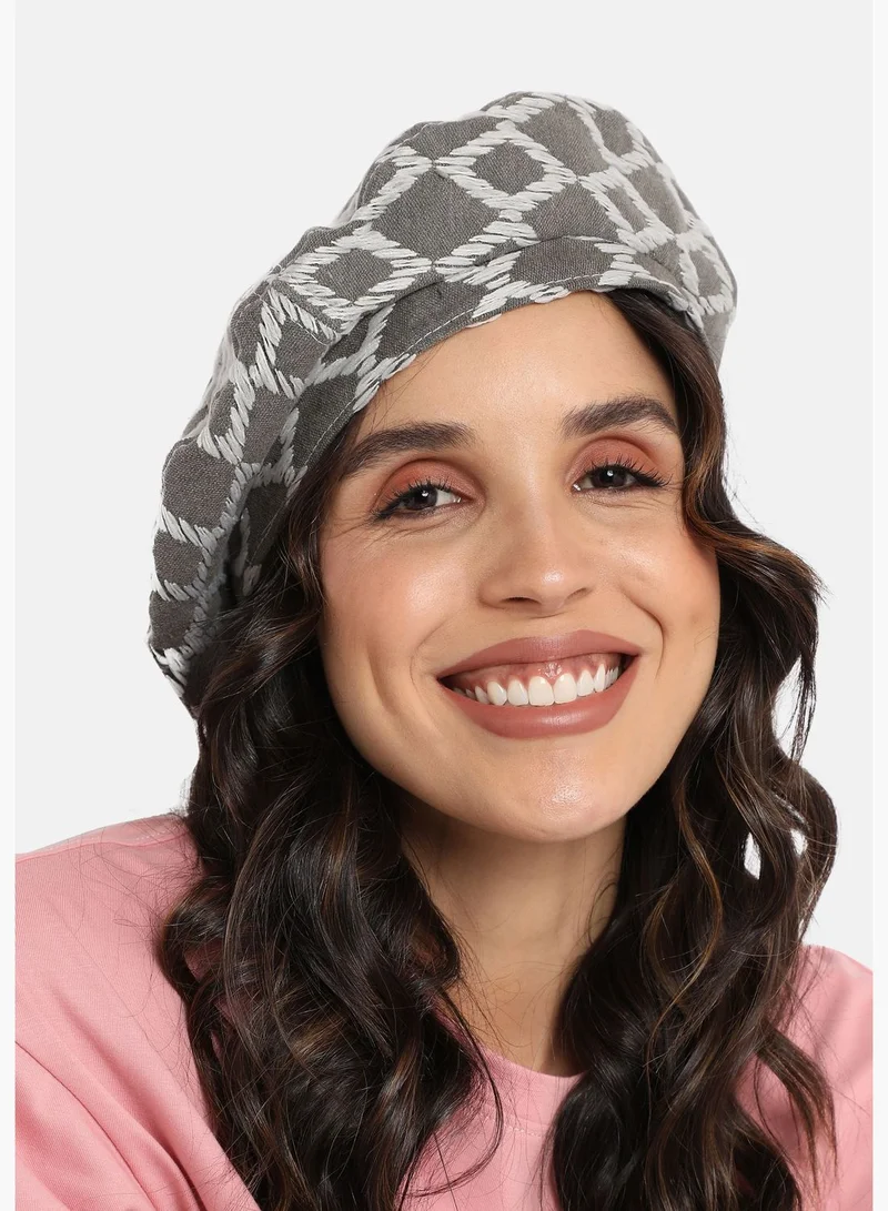 Haute Sauce Casual Printed Blended Fabric Beret Cap For Women