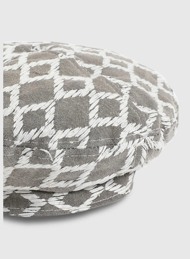 Haute Sauce Casual Printed Blended Fabric Beret Cap For Women