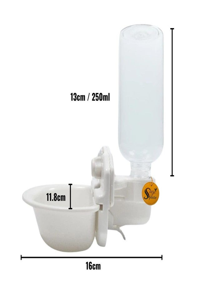 Sage Square Acrylonitrile Butadiene Styrene Cat Water Feeder Set, Automatic Cat Feeder with Water Dispenser, Detachable Bowl, Pet Feeder for Cat,Dog Rabbit, Guinea Pig,10 cm,H_10 cm,W_10 cm - Image 4