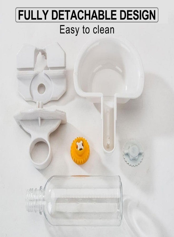 Sage Square Acrylonitrile Butadiene Styrene Cat Water Feeder Set, Automatic Cat Feeder with Water Dispenser, Detachable Bowl, Pet Feeder for Cat,Dog Rabbit, Guinea Pig,10 cm,H_10 cm,W_10 cm - Image 2