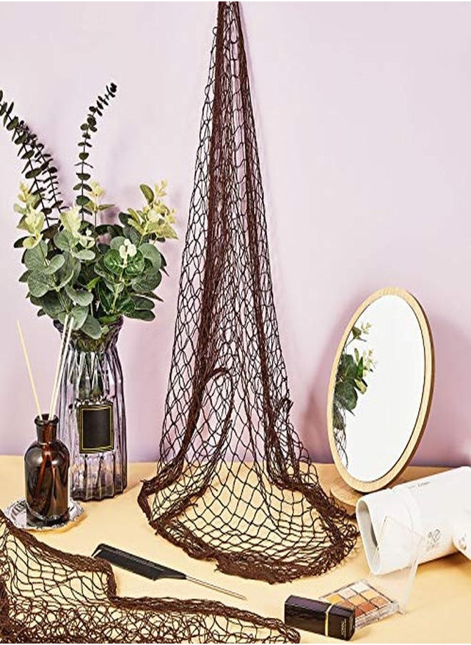 WILLBOND - 4 Pieces Triangle Hair Net For Rollers Women Hair Net Mesh Hair Net Triangular Hair Setting Net For Sleeping 35 X 35 X 57 Inches (Brown) - Image 1