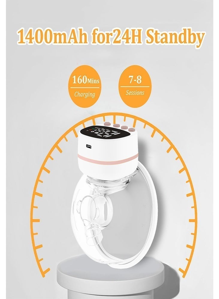 Electric Breast Pump, 3 Modes 9 Levels Adjustable, Silent Leak-Proof Portable Breastfeeding Pump with LCD Display, Type-C Rechargeable for Saudi Moms - Image 3