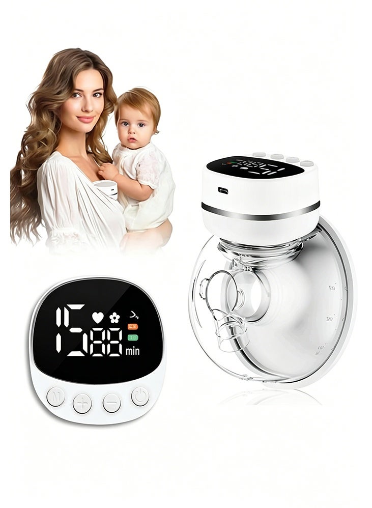 Electric Breast Pump, 3 Modes 9 Levels Adjustable, Silent Leak-Proof Portable Breastfeeding Pump with LCD Display, Type-C Rechargeable for Saudi Moms - Image 1