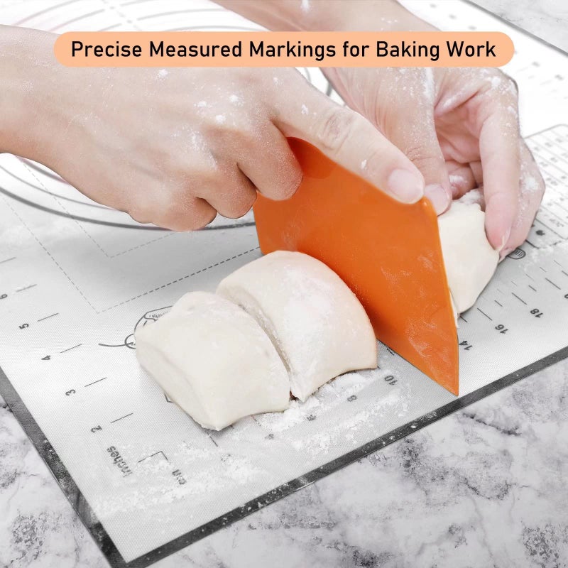 Quellance Silicone Pastry Mat  Baking Mat For Rolling Out Dough  20 ' '(W)28 ' '(L)  Dough Mat For Rolling  Black Fondant Mat - Image 5