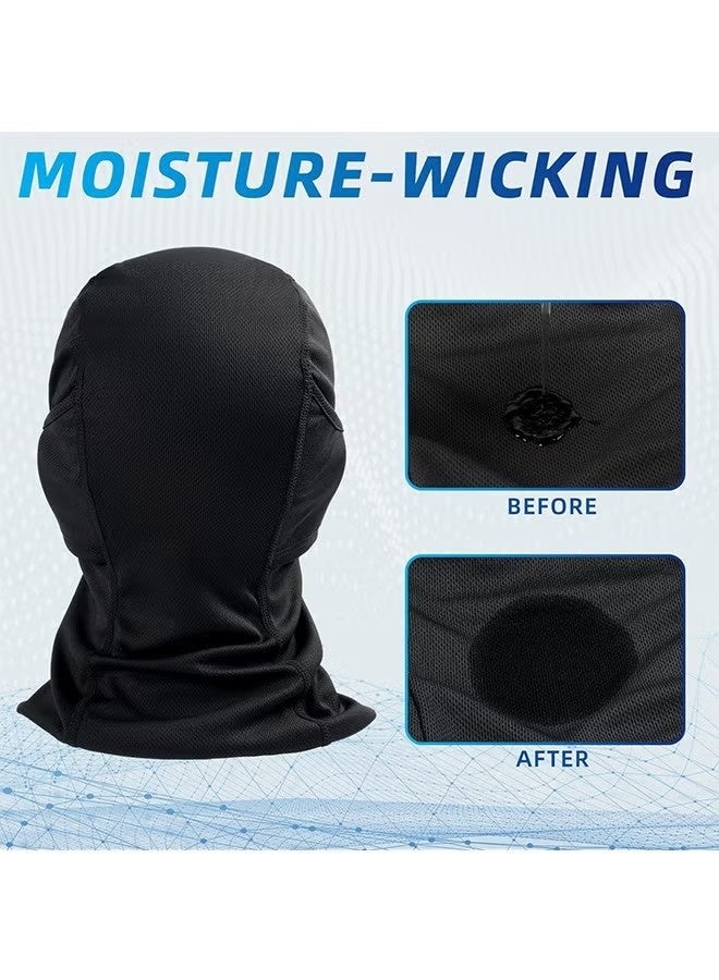 ATRJSZ 3Pcs Balaclava Face Mask, Adjustable Windproof Dustproof UV Protection Face Cover for Men Women Skiing Snowboarding Cycling Hiking, Black, Navy Blue, Grey - Image 5