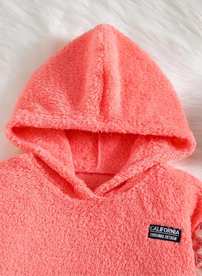 Take Two Teens Leopard Print Fleece Hoodie and Joggers Set - Image 3