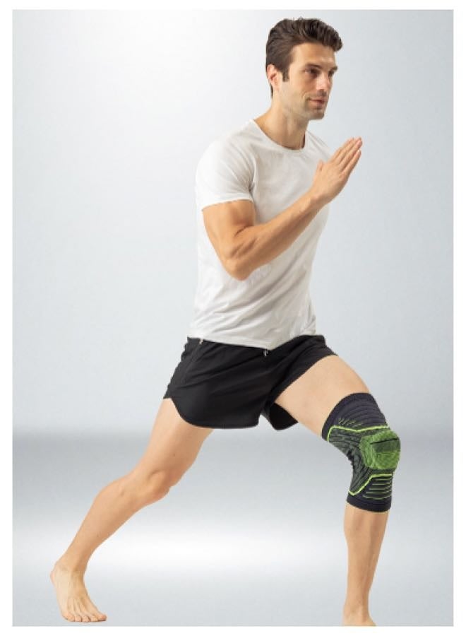 Cuken 1 Piece Professional Knee Brace with Patella Gel Pads & Side Stabilizers,Knee Pads for Running,Meniscus Tear,ACL,Arthritis,Joint Pain Relief，Applicable population weight: 65-75KG  - Image 2