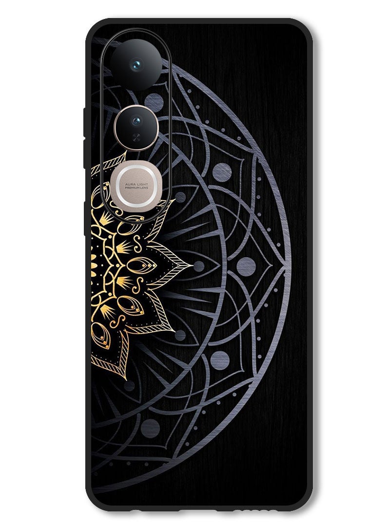 Theodor Case Compatible with Vivo V50 Lite Protection Shockproof Bumper Cover Floral Art 2 - Image 1