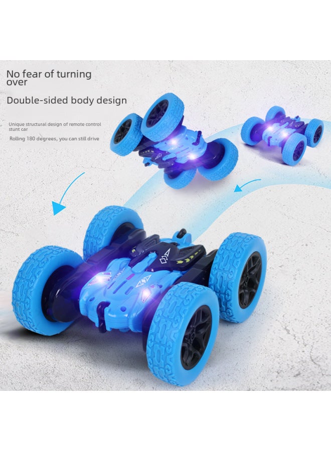 Children's Remote Control Toys Double-sided Flip Dump Truck Rechargeable Off-road Stunt Car Arm Swing Action-Color:Green Stunt Car-Proportion:1 Battery 【25 Minutes】】 - Image 3