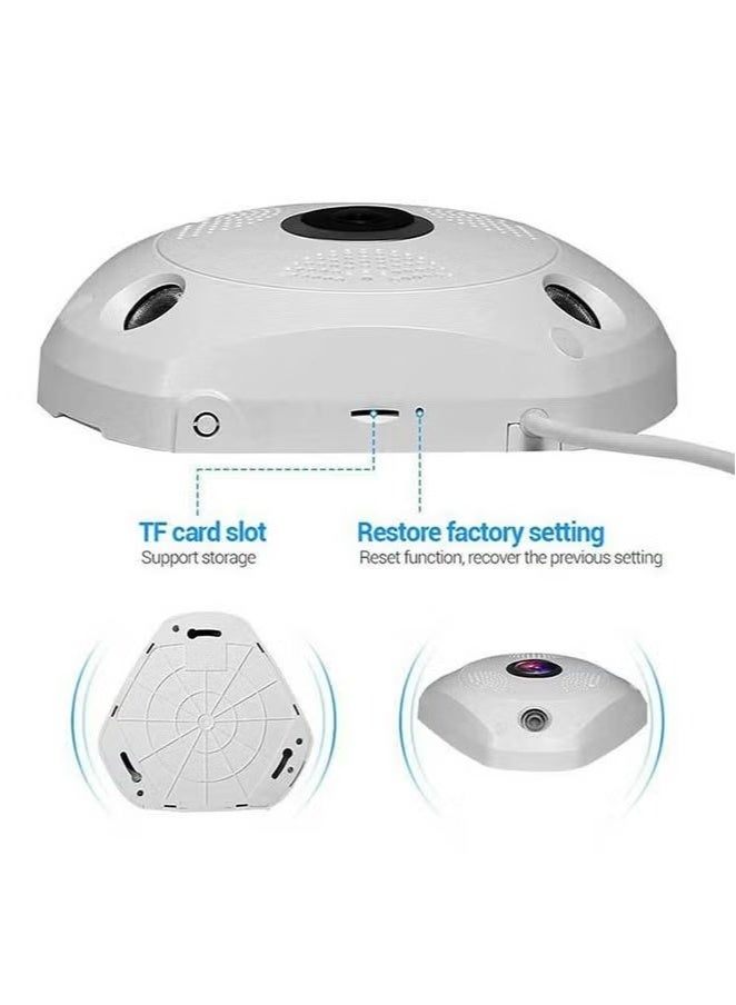 Generic 360° Panoramic Camera VR Wireless WiFi Surveillance Camera with Night Vision, Two-way Voice and Motion Detection  - Image 2