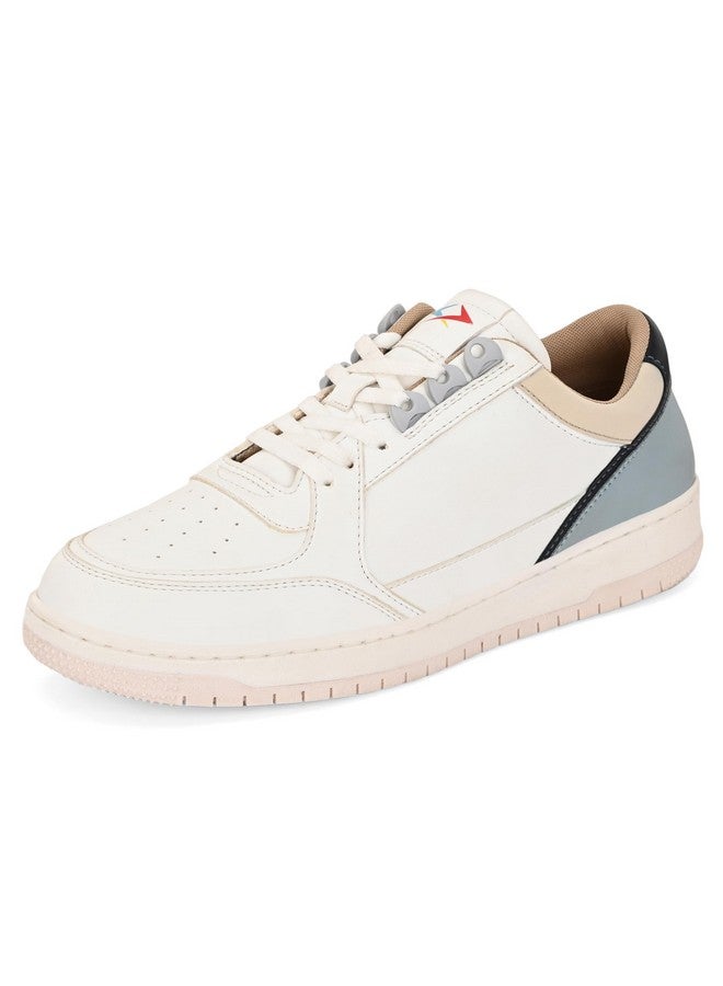 Cruiser Men's Augustus White-Grey Sneakers_8 UK (2505-1) - Image 1