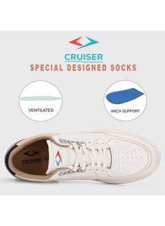 CRUISER Cruiser Men's Augustus White-Grey Sneakers_8 UK (2505-1)  - Image 4